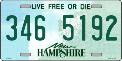 NH license plate 3465192