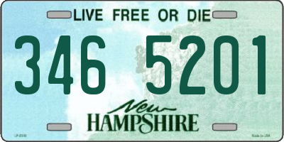 NH license plate 3465201