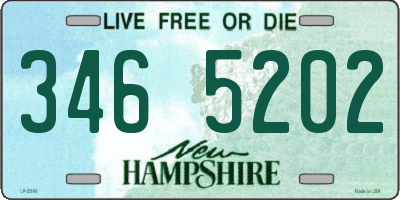 NH license plate 3465202