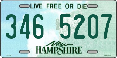 NH license plate 3465207