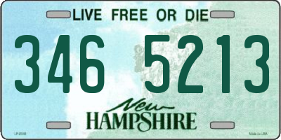 NH license plate 3465213