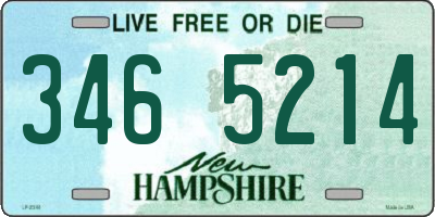 NH license plate 3465214