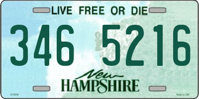 NH license plate 3465216