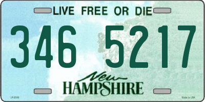 NH license plate 3465217