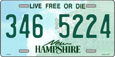 NH license plate 3465224