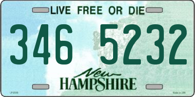 NH license plate 3465232