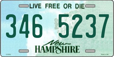NH license plate 3465237