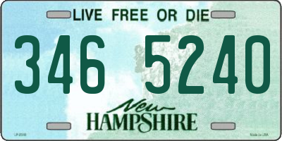 NH license plate 3465240