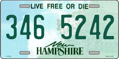 NH license plate 3465242