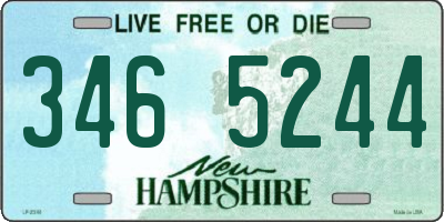 NH license plate 3465244