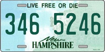 NH license plate 3465246