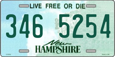 NH license plate 3465254
