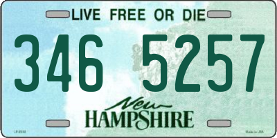 NH license plate 3465257