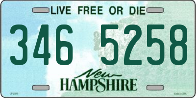 NH license plate 3465258