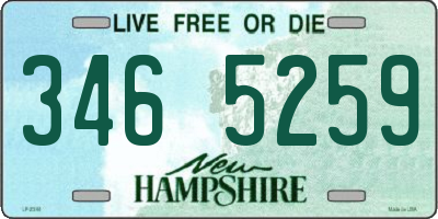 NH license plate 3465259