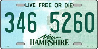 NH license plate 3465260