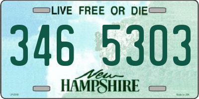 NH license plate 3465303