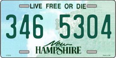 NH license plate 3465304