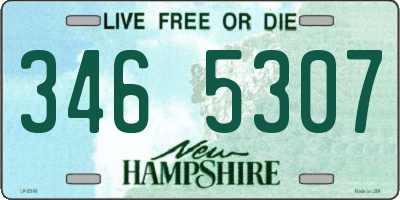 NH license plate 3465307