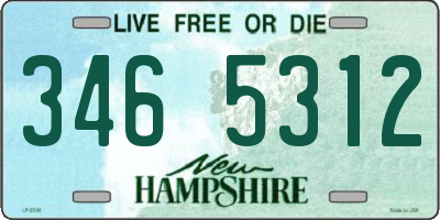NH license plate 3465312
