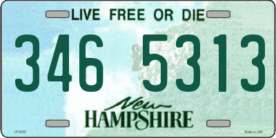 NH license plate 3465313