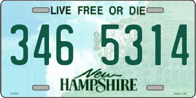 NH license plate 3465314