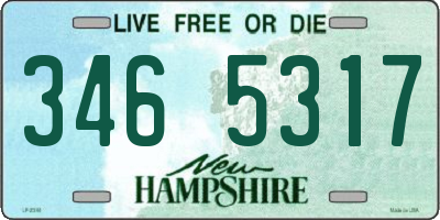 NH license plate 3465317