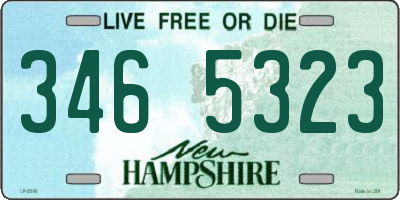 NH license plate 3465323