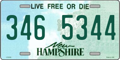 NH license plate 3465344