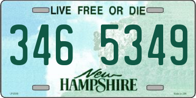 NH license plate 3465349