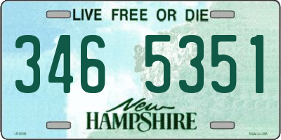 NH license plate 3465351