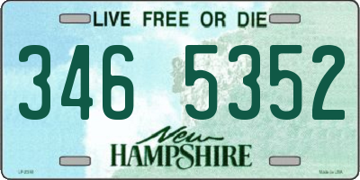 NH license plate 3465352