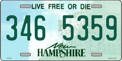 NH license plate 3465359