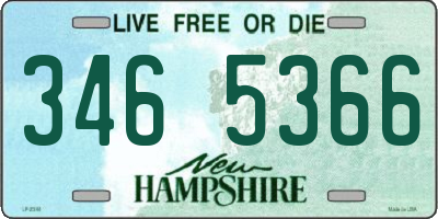 NH license plate 3465366