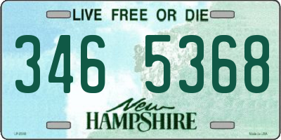 NH license plate 3465368
