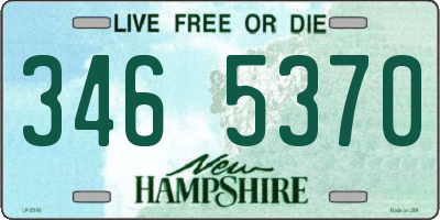 NH license plate 3465370