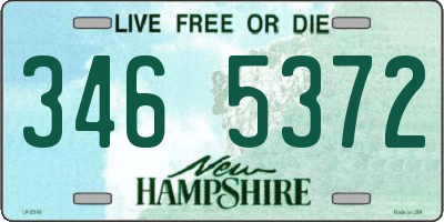NH license plate 3465372