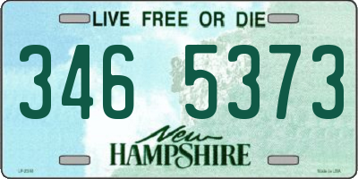NH license plate 3465373