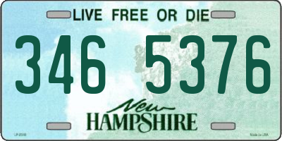 NH license plate 3465376