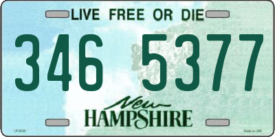 NH license plate 3465377