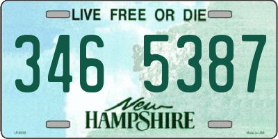 NH license plate 3465387