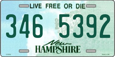 NH license plate 3465392