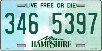 NH license plate 3465397