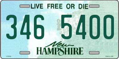 NH license plate 3465400