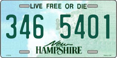 NH license plate 3465401