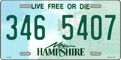 NH license plate 3465407