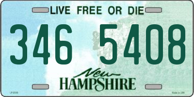 NH license plate 3465408