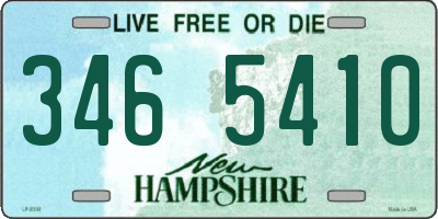 NH license plate 3465410