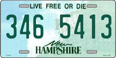 NH license plate 3465413