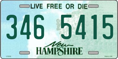 NH license plate 3465415